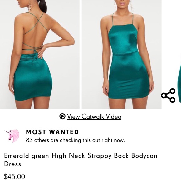 green silk bodycon dress